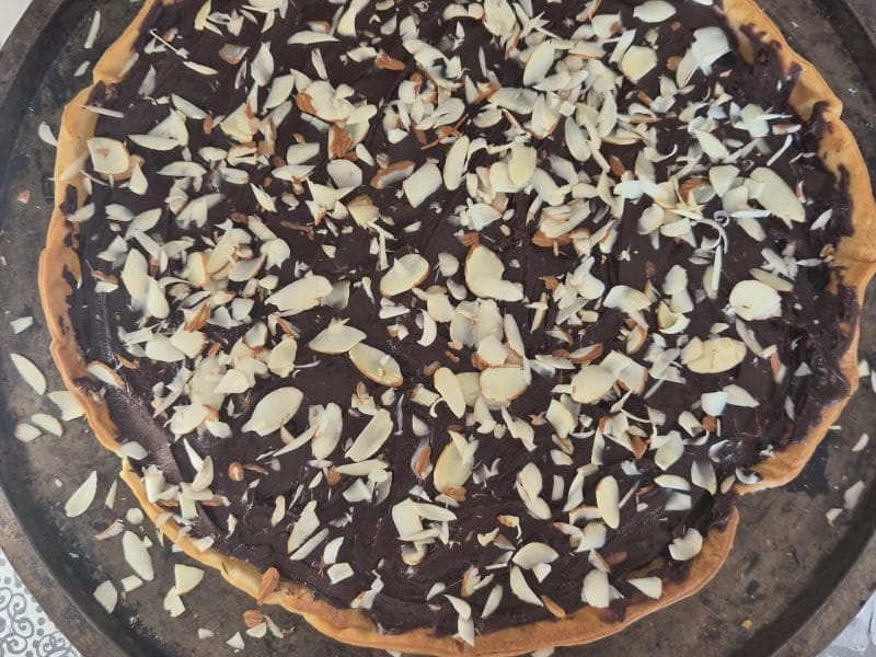Cliquez pour zoomer ! Tarte poires, amandes, chocolat Thermomix par myleneniliam