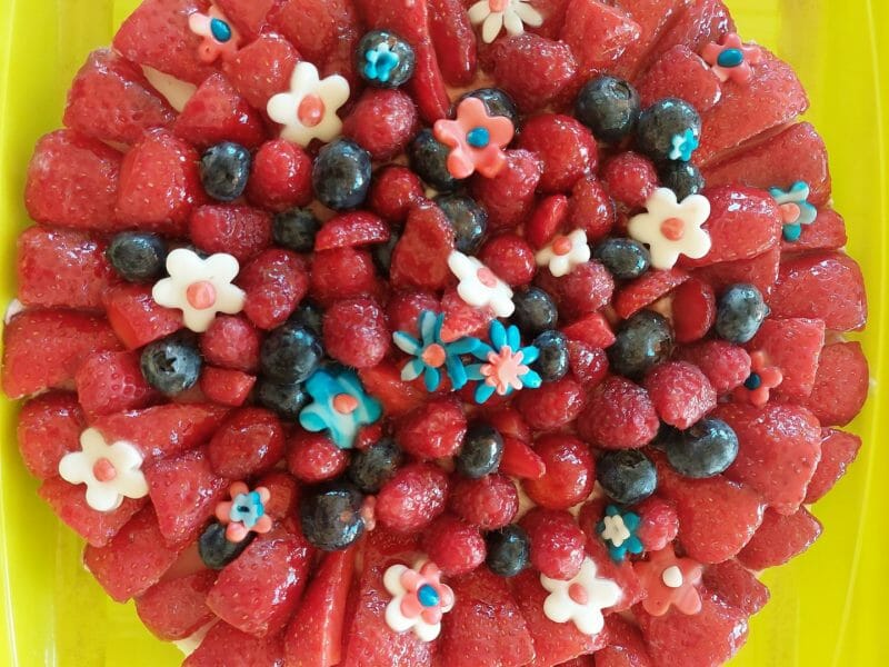 Cliquez pour zoomer ! Tarte aux fraises sans cuisson Thermomix par Nathalie ROUVREAU