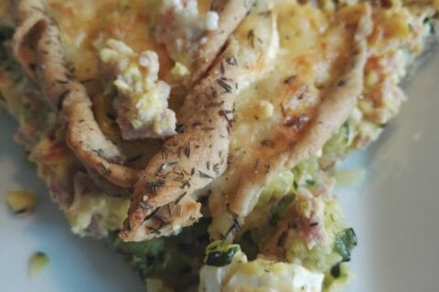 Cliquez pour zoomer ! Tarte courgette, jambon & chèvre Thermomix par lolo1684