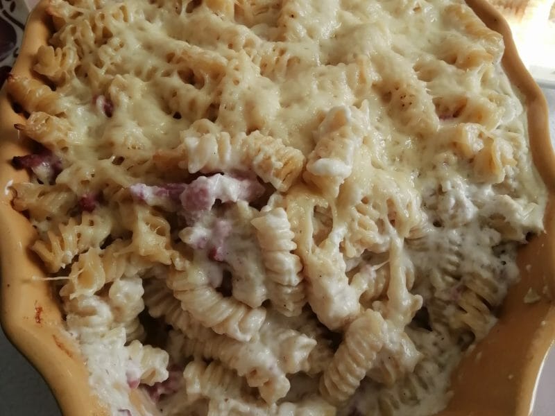 Cliquez pour zoomer ! Gratin de pâtes au fromage blanc Thermomix par doudoune17