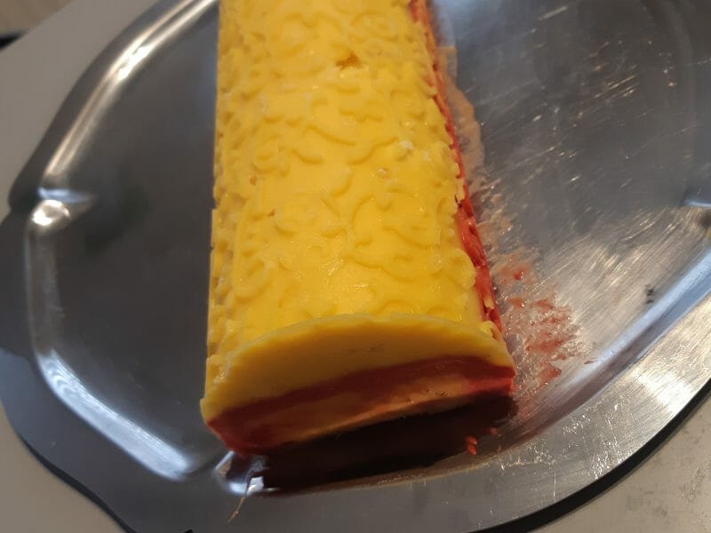 Cliquez pour zoomer ! Bûche glacée mangue et framboise Thermomix par veronique22