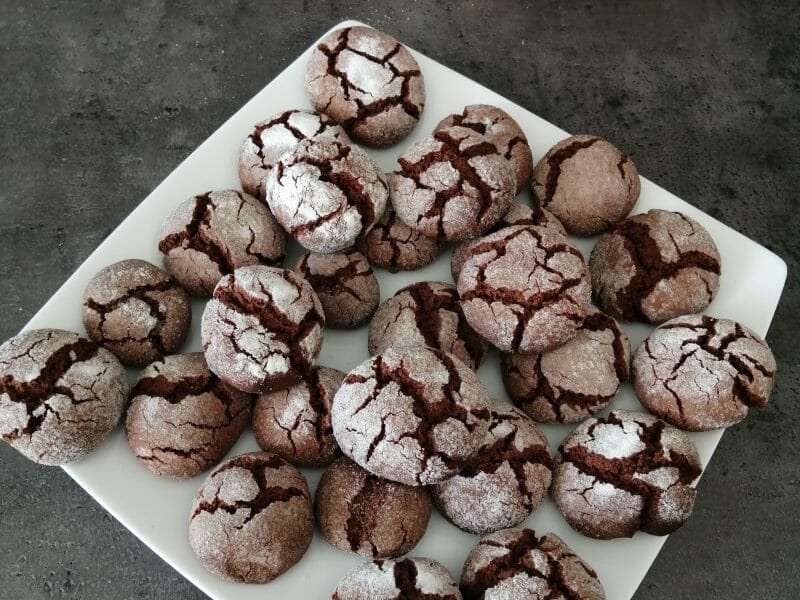 Cliquez pour zoomer ! Craquelés au chocolat Thermomix par Géraldine