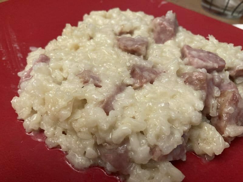 Cliquez pour zoomer ! Risotto à la saucisse fumée et au comté Thermomix par FlowerPower