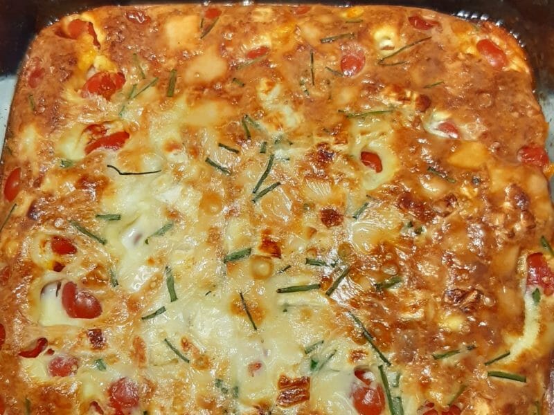 Cliquez pour zoomer ! Clafoutis tomates cerises et fromage de chèvre Thermomix par audrey2102