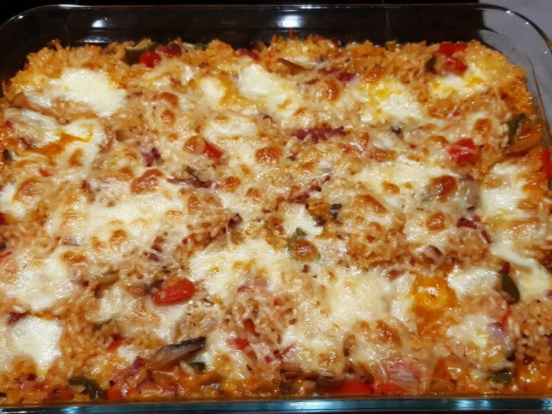 Cliquez pour zoomer ! Gratin de riz façon pizza Thermomix par audrey2102