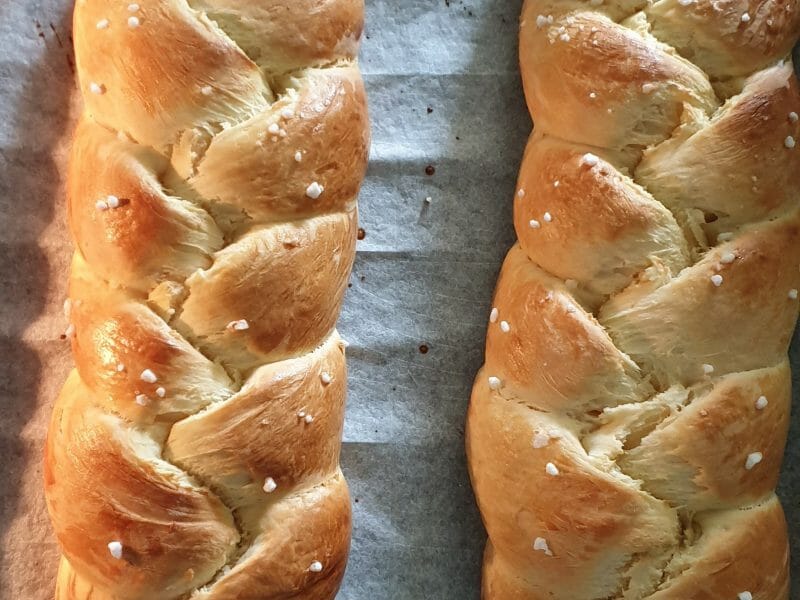 Cliquez pour zoomer ! Brioche tressée à la mie filante Thermomix par delfd