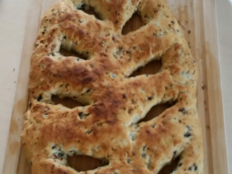 Cliquez pour zoomer ! Fougasse olives et lardons Thermomix par katala67
