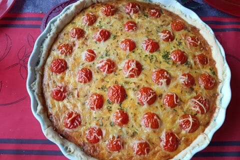 Cliquez pour zoomer ! Tarte au thon, tomate et moutarde Thermomix par P.Mumu