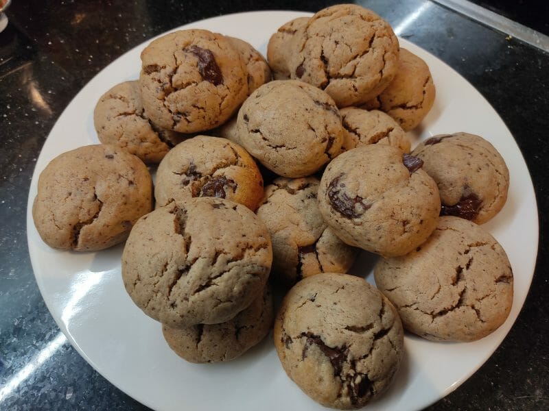 Cliquez pour zoomer ! Cookies beurre de cacahuète et pépites de chocolat Thermomix par olympe79