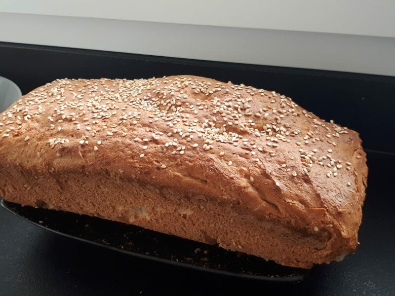 Cliquez pour zoomer ! Pain aux flocons d’avoine et au miel Thermomix par bblange