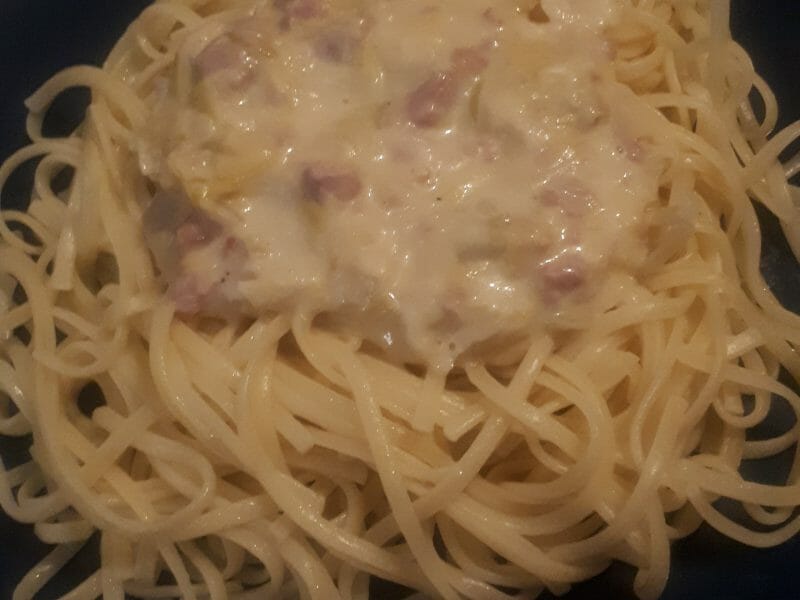 Cliquez pour zoomer ! Tagliatelles à la crème de poireaux Thermomix par marilyn