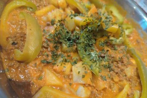 Cliquez pour zoomer ! Boeuf aux poivrons et pommes de terre Thermomix par kelly_22