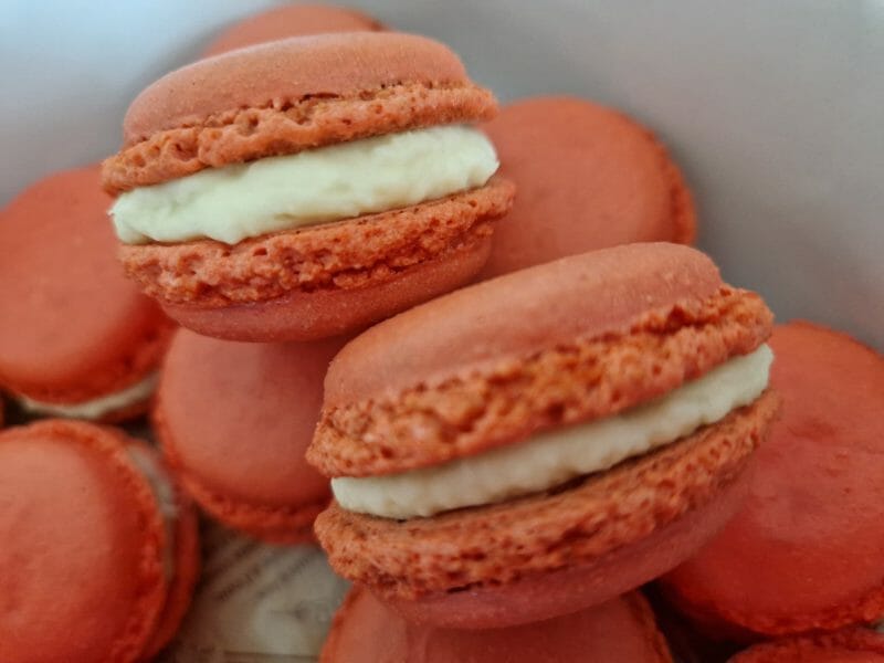 Cliquez pour zoomer ! Ganaches coco et fraise tagada pour macarons Thermomix par sanou51