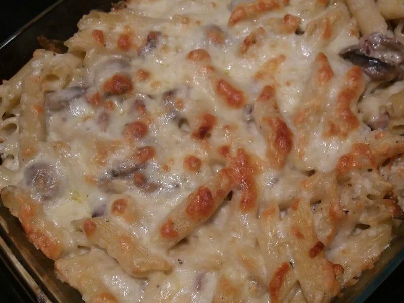 Cliquez pour zoomer ! Gratin de pennes aux champignons Thermomix par celine_cmn