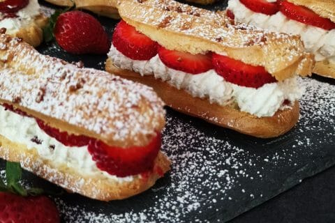Cliquez pour zoomer ! Éclairs fraises chantilly Thermomix par nicolo70