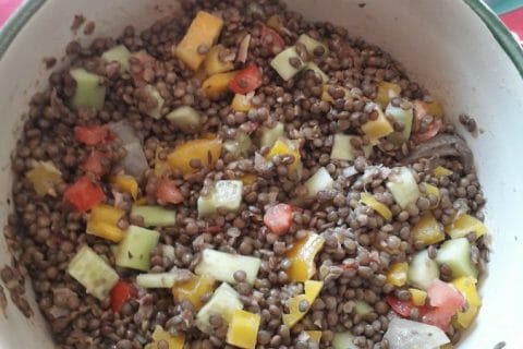 Cliquez pour zoomer ! Salade de lentilles au Thermomix