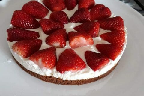Cliquez pour zoomer ! Tarte aux fraises sans cuisson au Thermomix