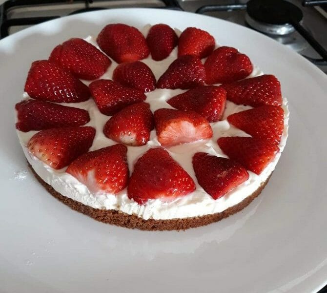 Cliquez pour zoomer ! Tarte aux fraises sans cuisson Thermomix par Karine