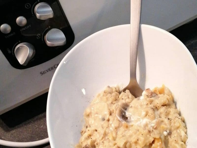 Cliquez pour zoomer ! Risotto poulet et champignons Thermomix par valou_56