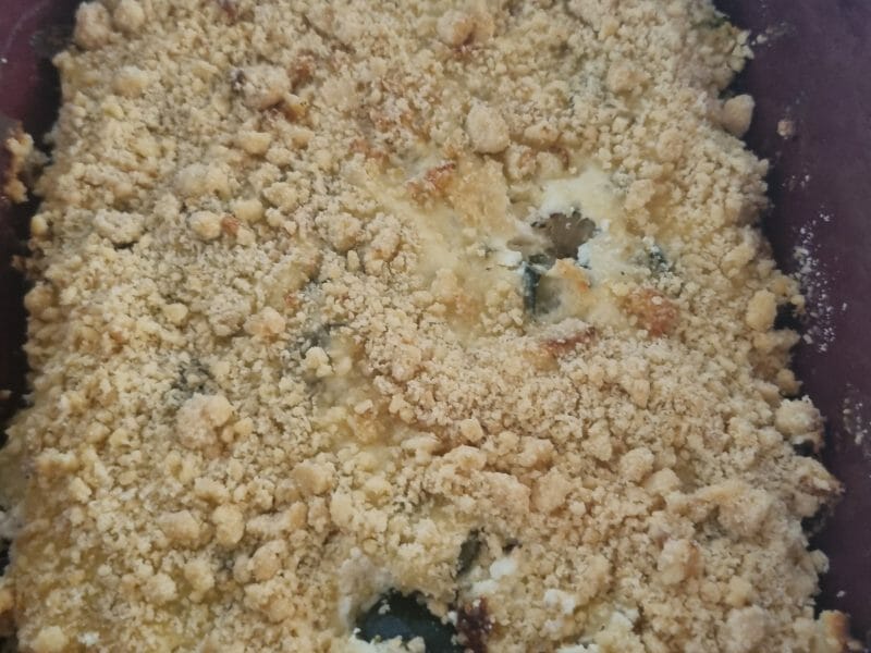 Cliquez pour zoomer ! Gratin de courgette à la ricotta et crumble Thermomix par floflo1995