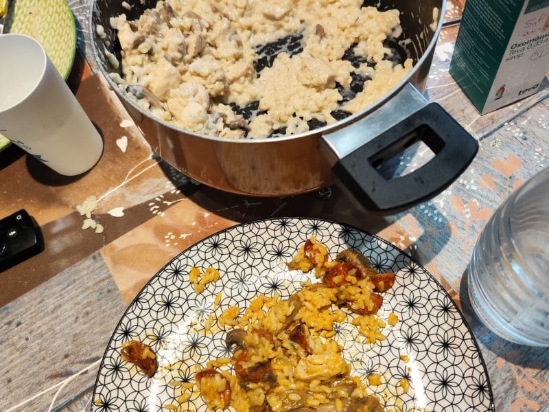 Cliquez pour zoomer ! Risotto poulet et champignons Thermomix par mathalexrox_62