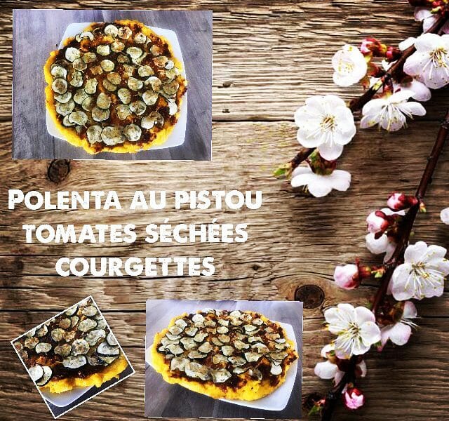 Cliquez pour zoomer ! Polenta au pistou, tomates séchées et courgettes Thermomix par crucru06110