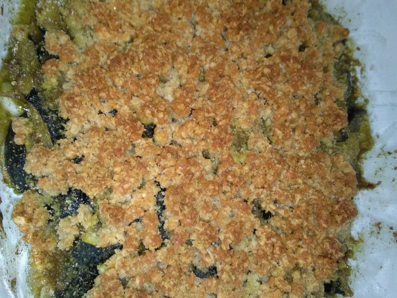 Cliquez pour zoomer ! Crumble courgettes, basilic et parmesan Thermomix par miamandine