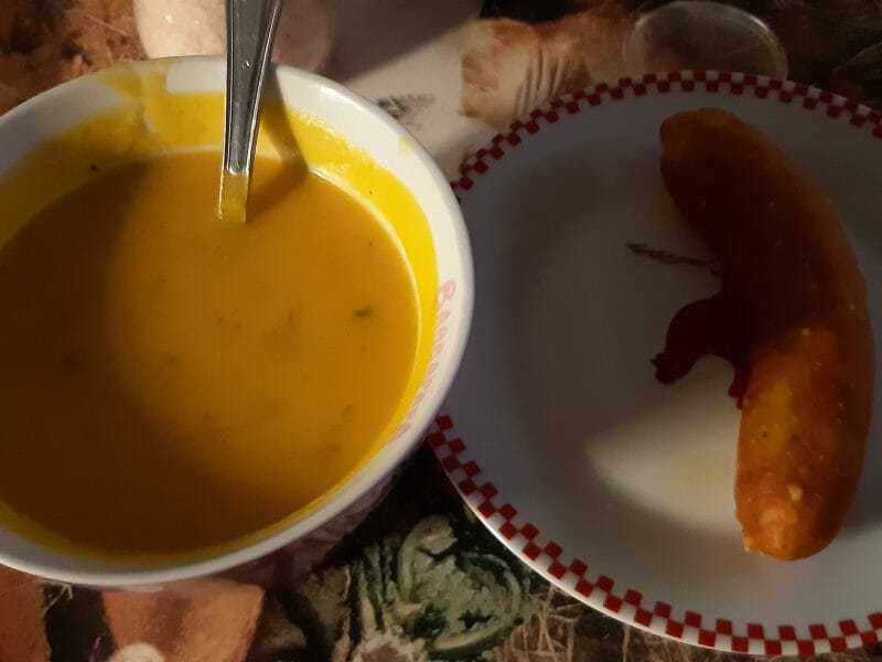 Cliquez pour zoomer ! Crème de butternut à la Morteau Thermomix par sandrine55140