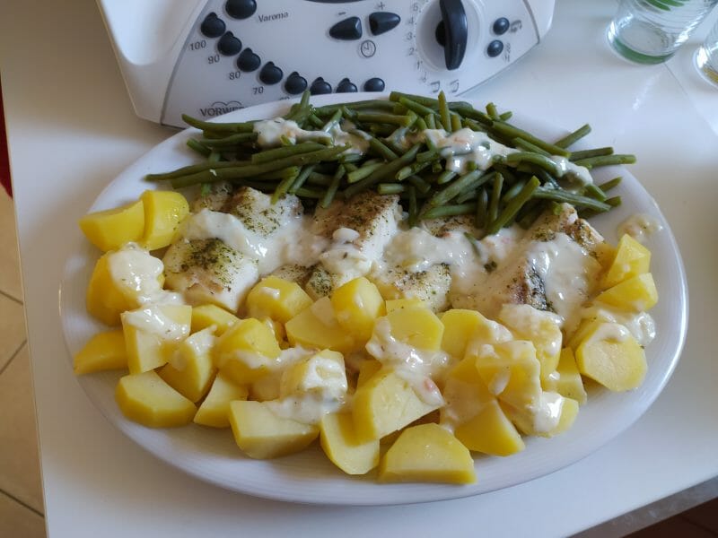 Cliquez pour zoomer ! Filet de cabillaud et sa sauce persillée Thermomix par SC38