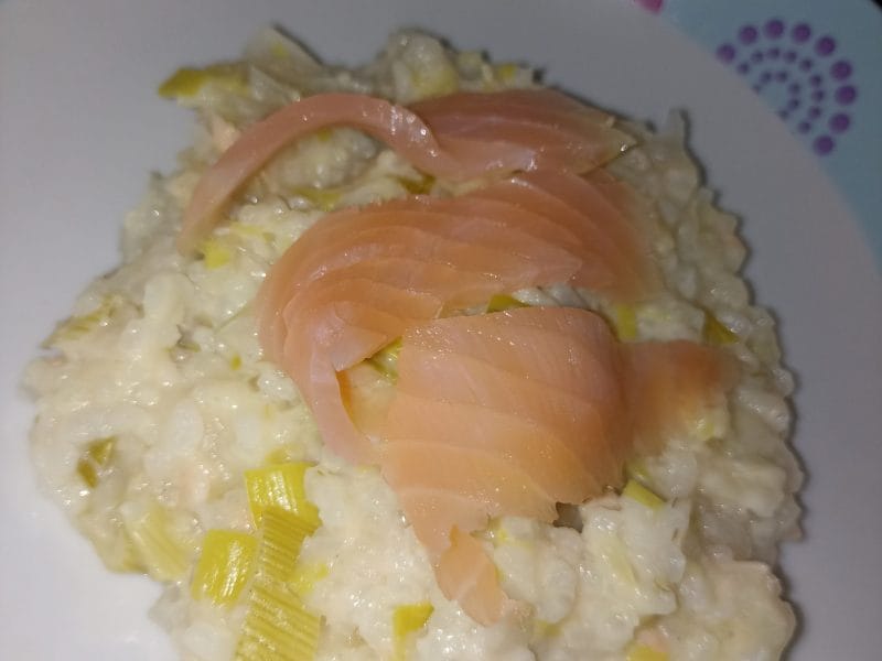 Cliquez pour zoomer ! Risotto poireaux et saumon fumé Thermomix par indy1984