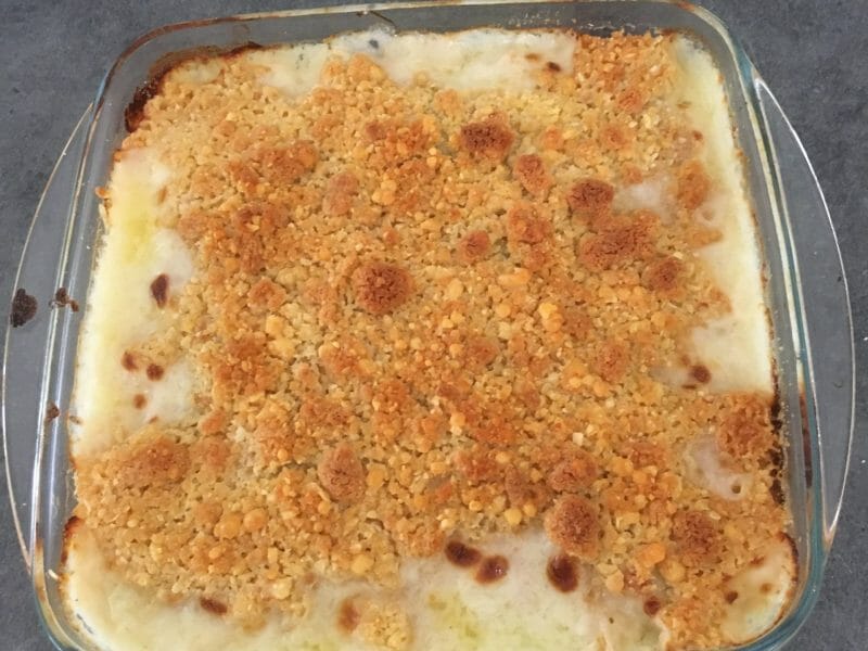 Cliquez pour zoomer ! Crumble courgettes, chèvre et lardons Thermomix par fiorelina