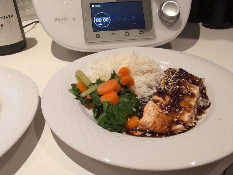 Cliquez pour zoomer ! Saumon laqué aux saveurs asiatiques Thermomix par Jean-François