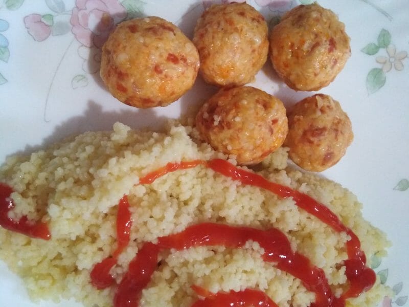 Cliquez pour zoomer ! Boulettes de poulet au chorizo Thermomix par lilie13400