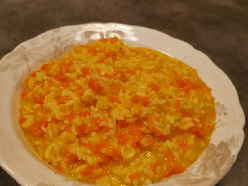 Cliquez pour zoomer ! Risotto aux carottes et parmesan Thermomix par virginiepetejo