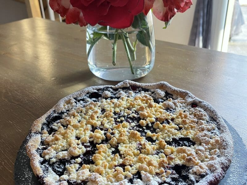 Cliquez pour zoomer ! Tarte aux myrtilles façon crumble Thermomix par sab1981