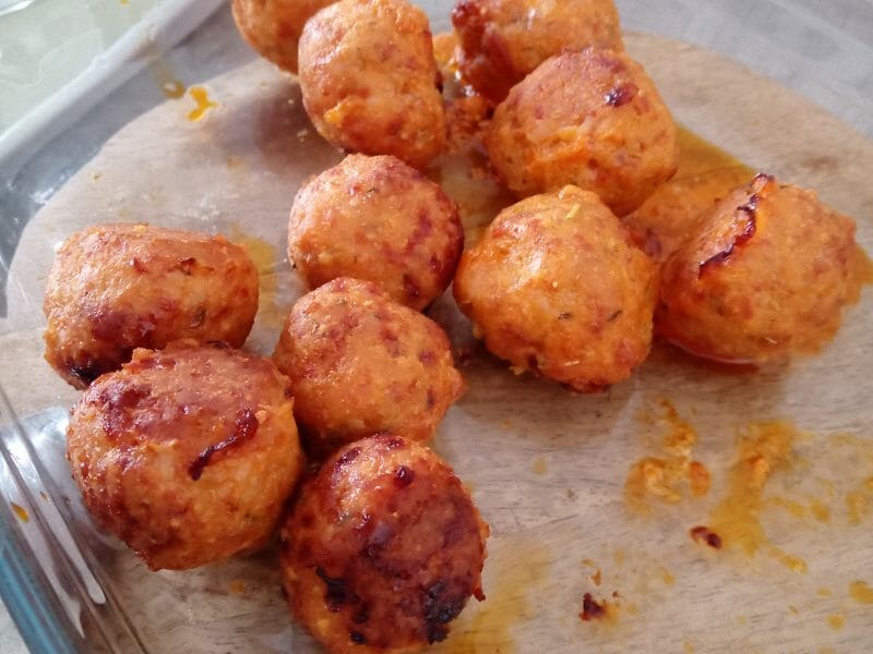 Cliquez pour zoomer ! Boulettes de poulet au chorizo Thermomix par jesscyrilnat