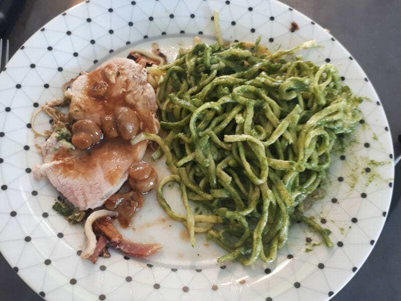 Cliquez pour zoomer ! Tagliatelles à la crème d’épinards Thermomix par magali