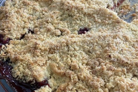 Cliquez pour zoomer ! Tarte aux cerises façon crumble Thermomix par steph_57