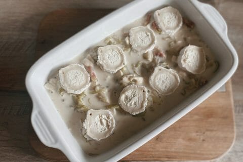 Cliquez pour zoomer ! Crumble courgettes, chèvre et lardons Thermomix par M.hlbey