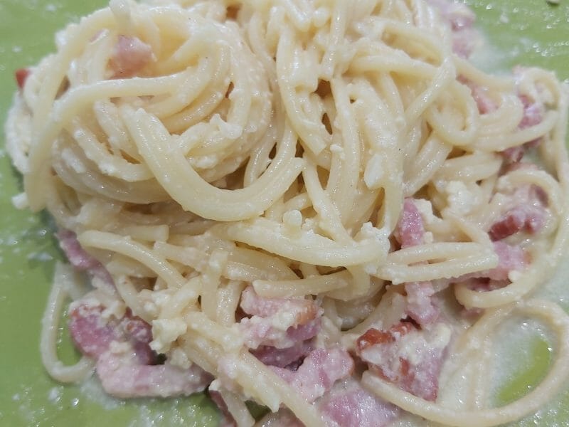 Cliquez pour zoomer ! Pâtes carbonara Thermomix par lilipink1