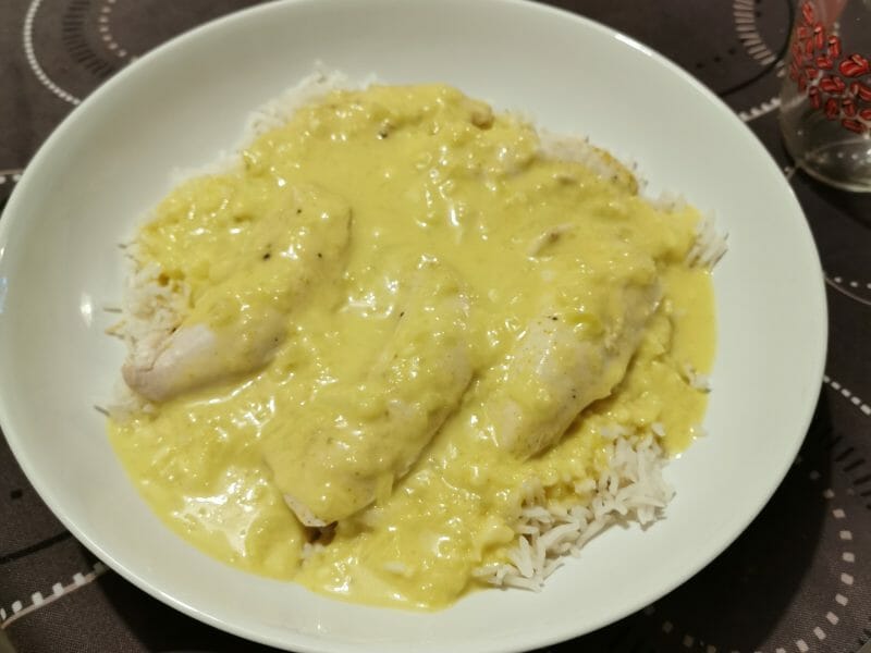 Cliquez pour zoomer ! Blancs de poulet sauce moutarde et curry Thermomix par camille2611