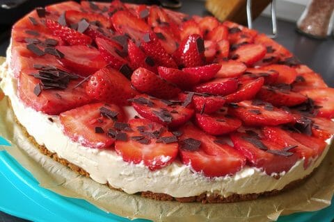 Cliquez pour zoomer ! Tarte aux fraises sans cuisson Thermomix par celinepoupy