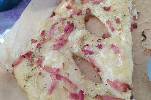 Cliquez pour zoomer ! Fougasse chèvre et lardons Thermomix par celinepoupy