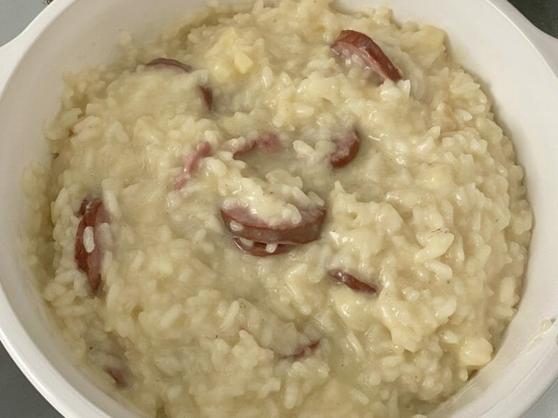 Cliquez pour zoomer ! Risotto à la saucisse fumée et au comté Thermomix par Carikill