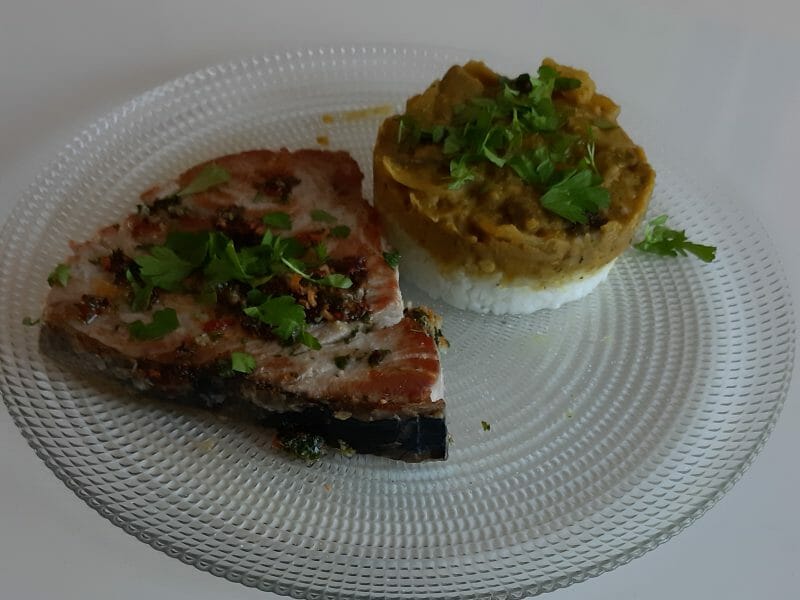 Cliquez pour zoomer ! Dhal d’aubergine et de lentilles corail Thermomix par isabelle_111