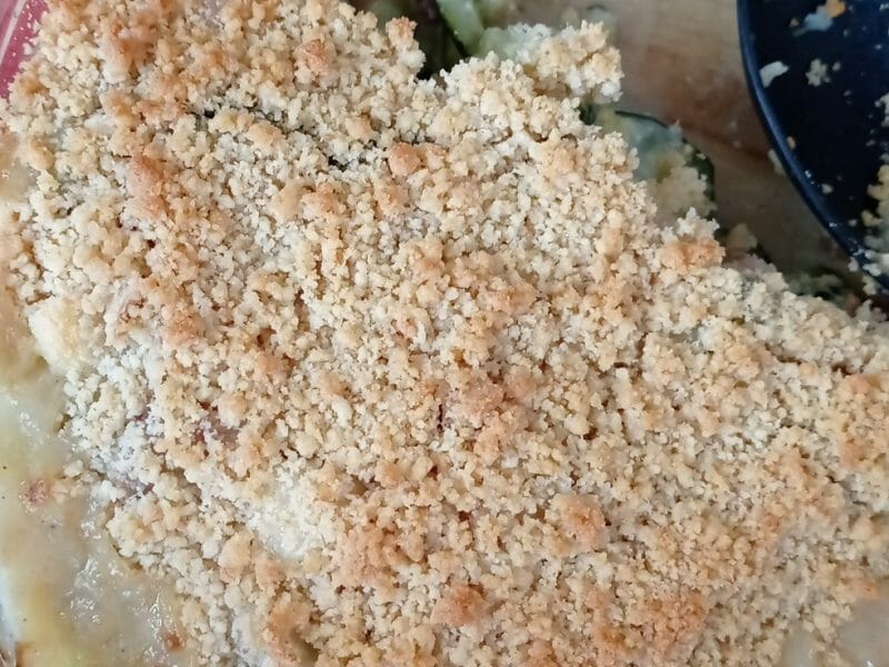Cliquez pour zoomer ! Crumble courgettes, chèvre et lardons Thermomix par nesfirette