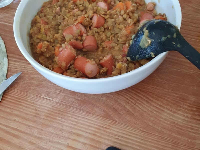 Cliquez pour zoomer ! Lentilles et ses saucisses Thermomix par anne_71