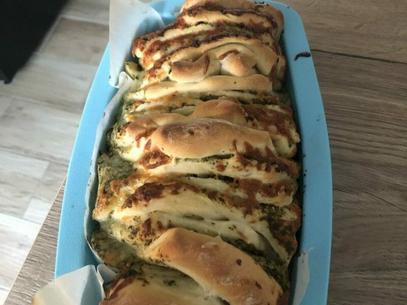 Cliquez pour zoomer ! Pain à l’ail, persil et mozzarella Thermomix par Klairie