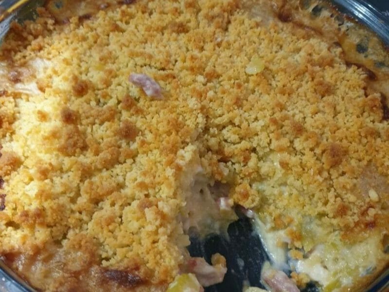 Cliquez pour zoomer ! Crumble courgettes, chèvre et lardons Thermomix par lilyreff