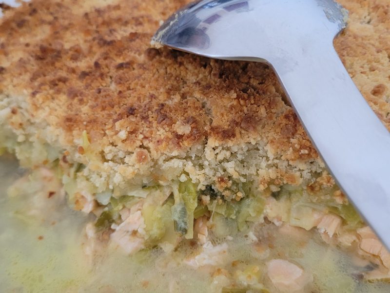 Cliquez pour zoomer ! Crumble de saumon et poireaux Thermomix par kriss2004